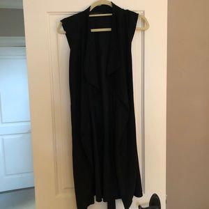 Zara Faux Suede Long Vest